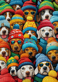 Cute Dog Fashion Hat Jigsaw Puzzle 1000 Pieces