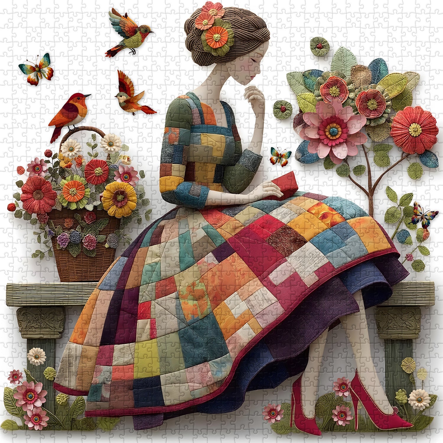 Patchwork Muse Jigsaw Puzzle 1000 Pieces