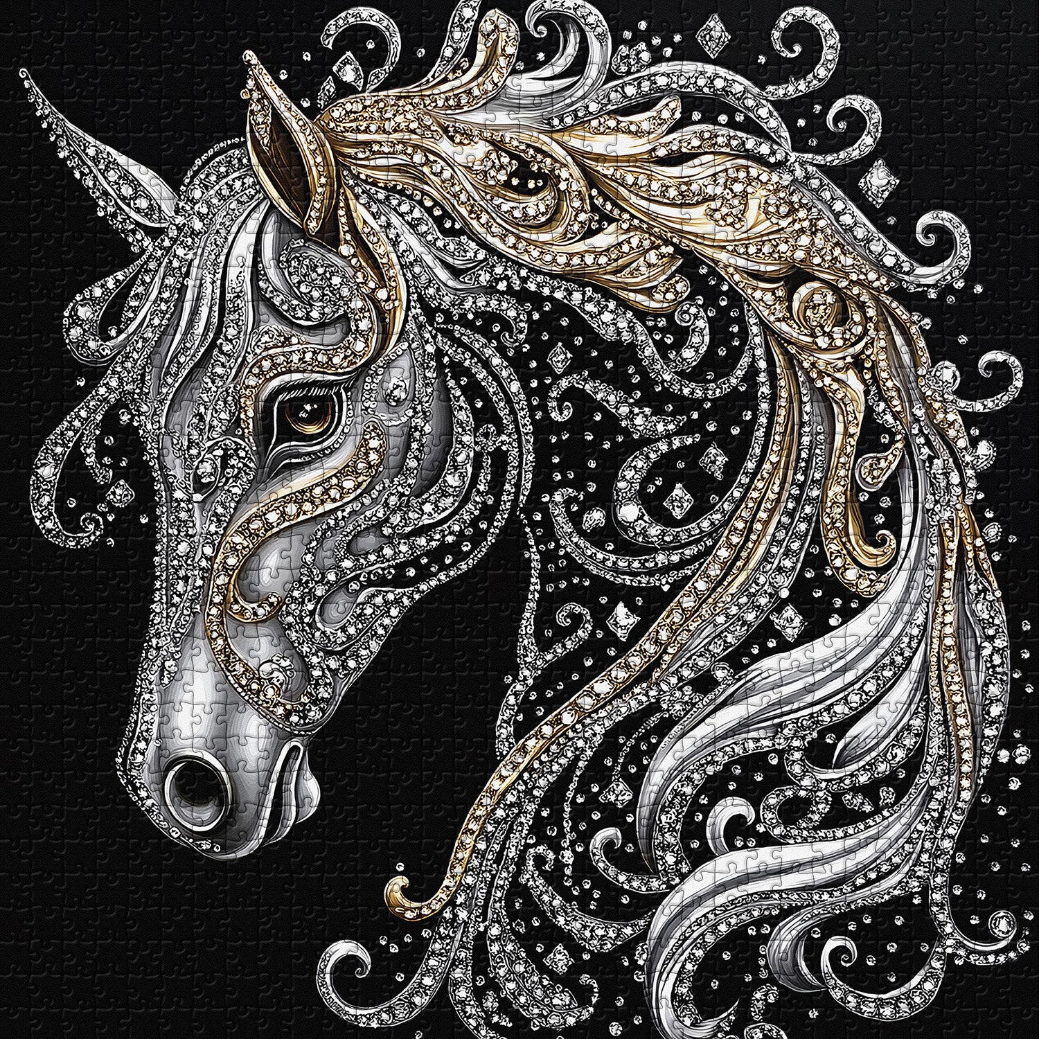 Diamond Horse Jigsaw Puzzle 1000 Pieces