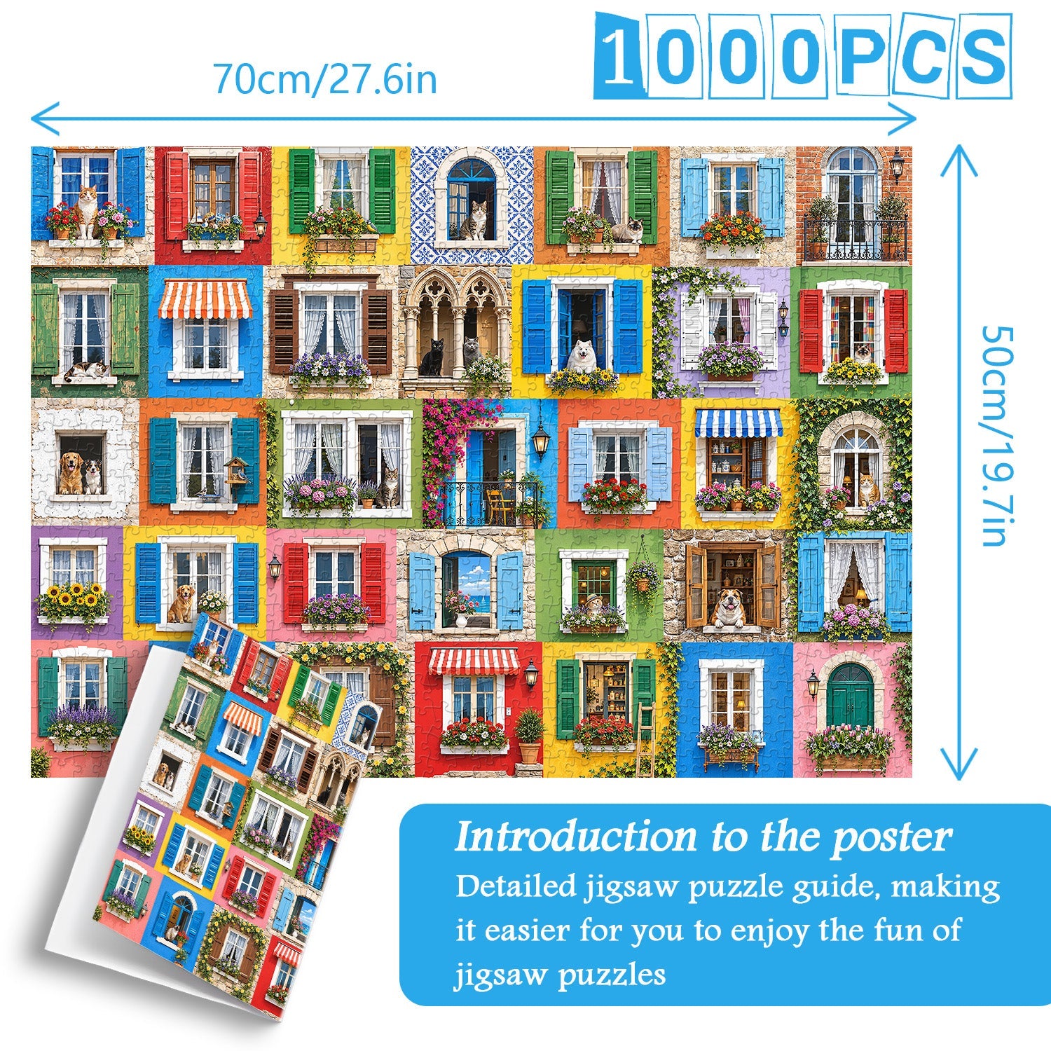 Vibrant Window Life Jigsaw Puzzle 1000 Piece