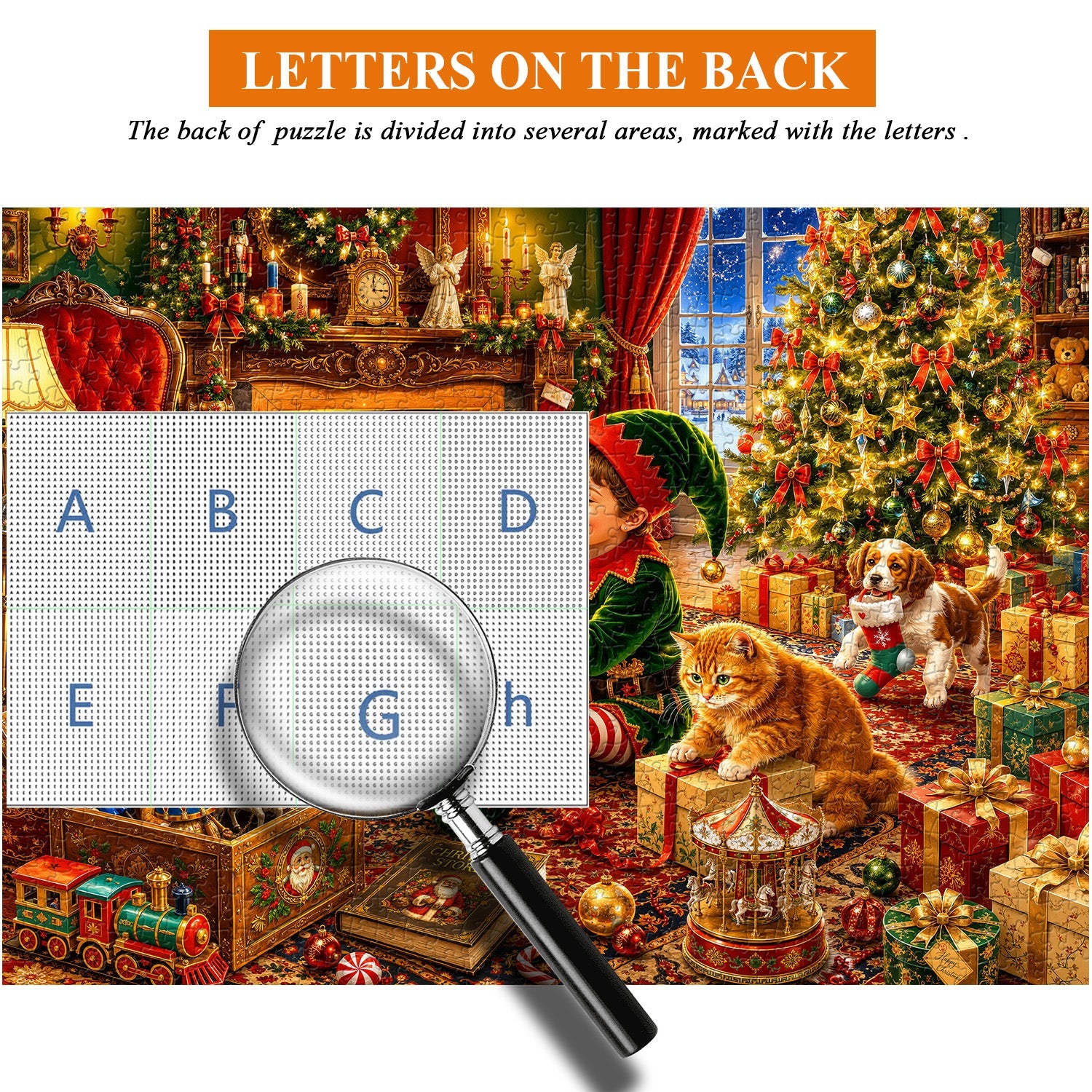 Cute Pets ＆ Christmas Eve Jigsaw Puzzle 1000 Pieces