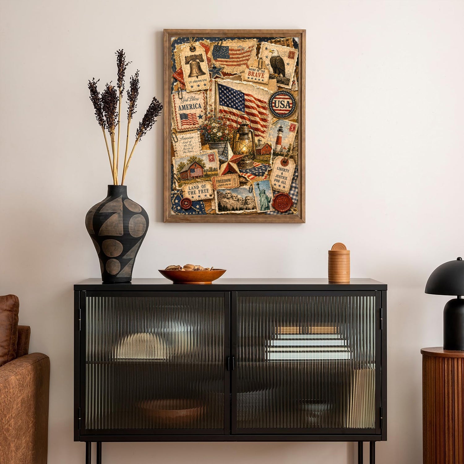Vintage Americana Collage Jigsaw Puzzle 1000 Pieces