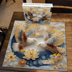Quilled Twin Eagles Jigsaw Puzzle 1000 Pieces
