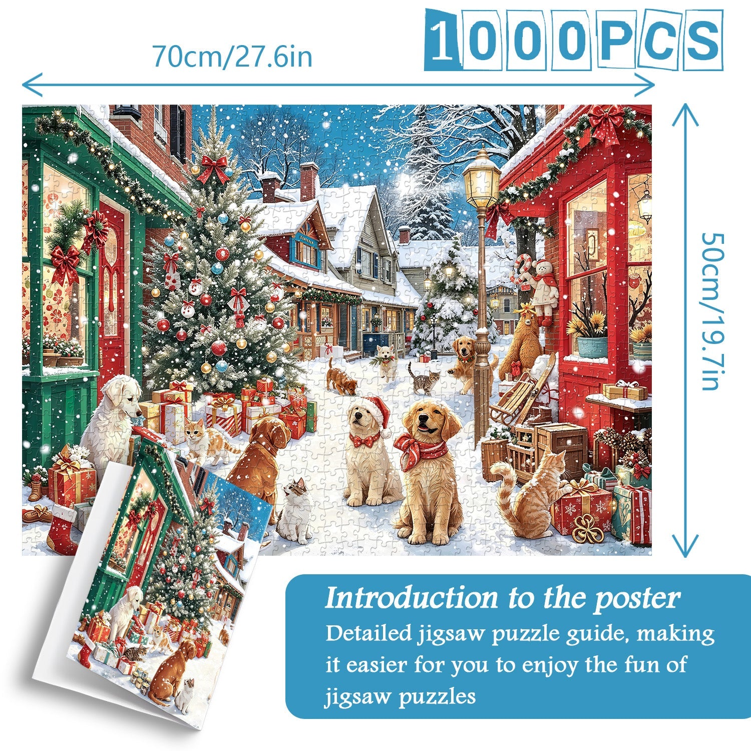 Town Pets’ Christmas Jigsaw Puzzle 1000 Pieces