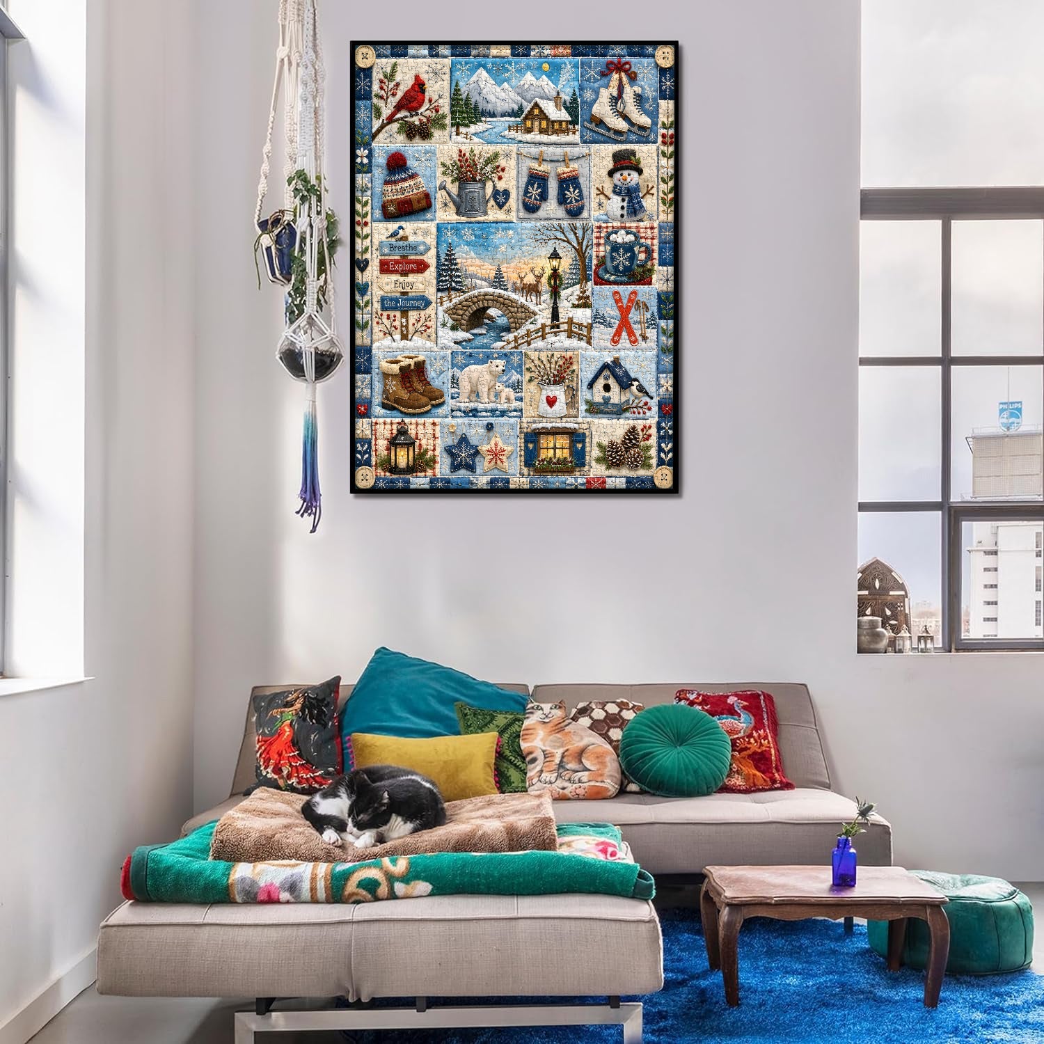 Winter Patchwork Jigsaw Puzzle 1000 Pieces