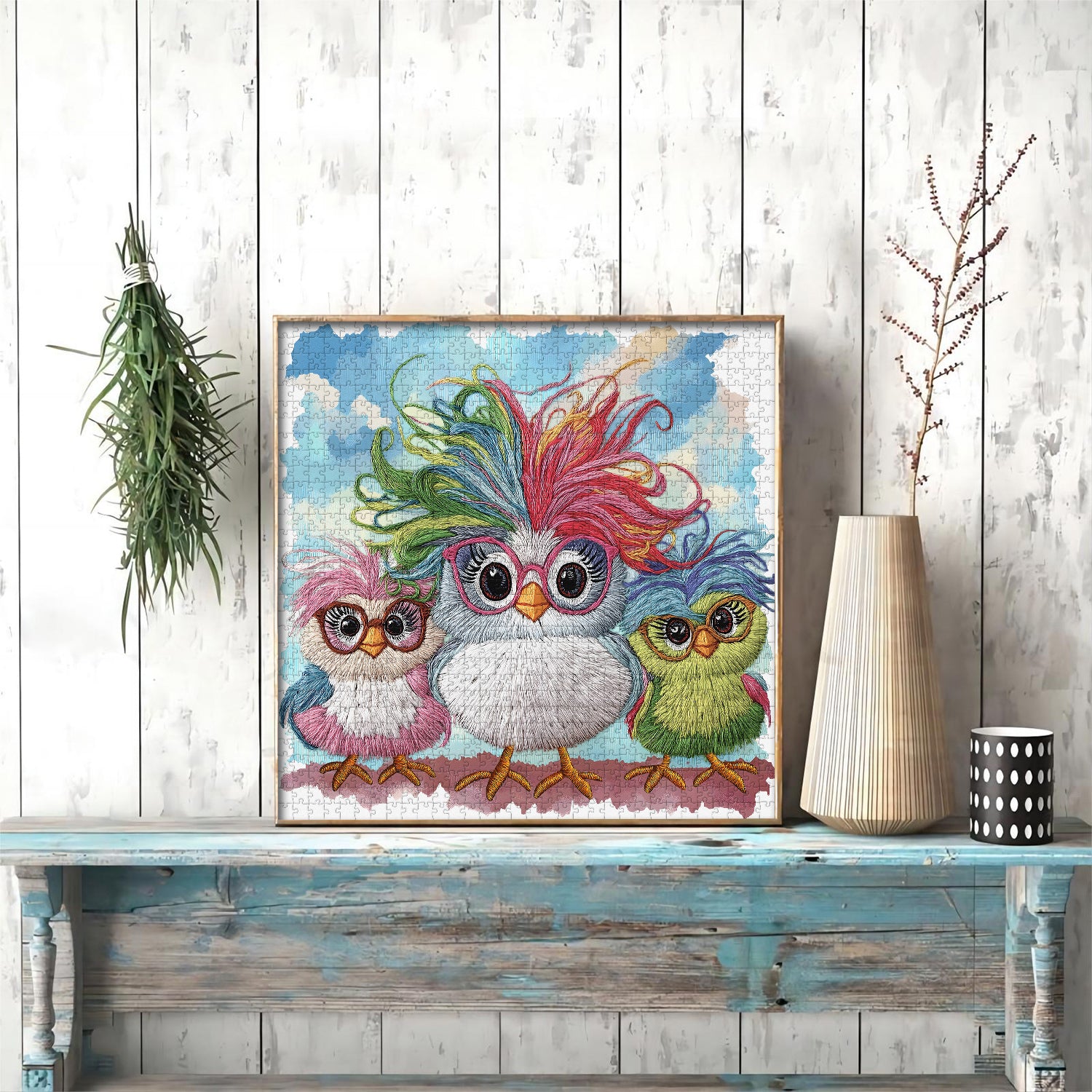 Colorful Funny Chicks Jigsaw Puzzle 1000 Piece