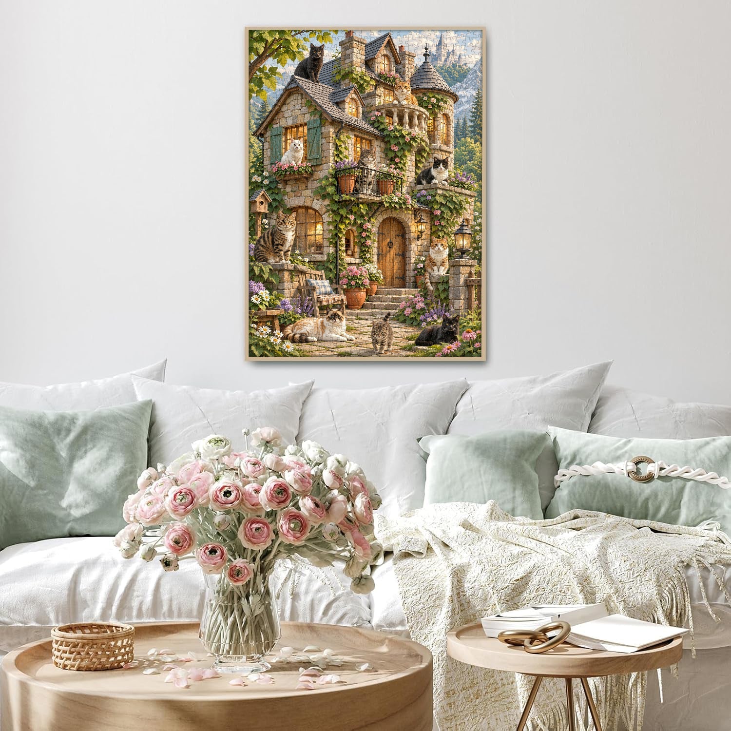 Cats In Bloom Jigsaw Puzzle 1000 Piece
