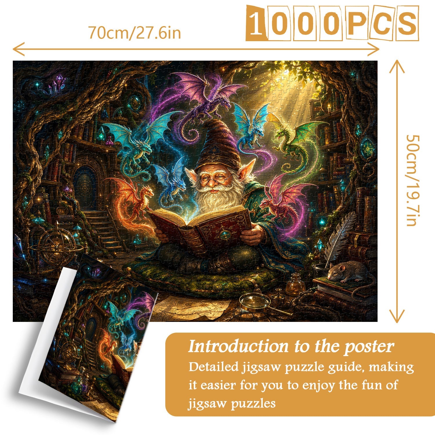 Dragon Companion Wizard Jigsaw Puzzle 1000 Pieces