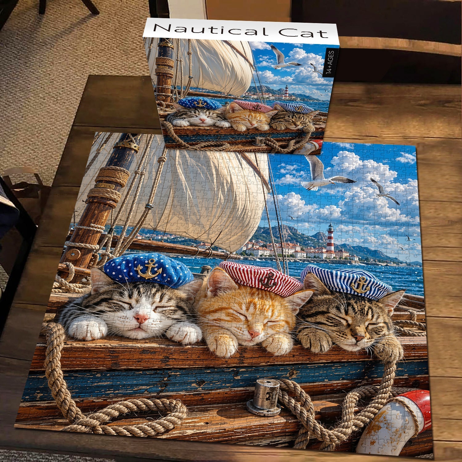 Nautical Cat Jigsaw Puzzle 1000 Piece