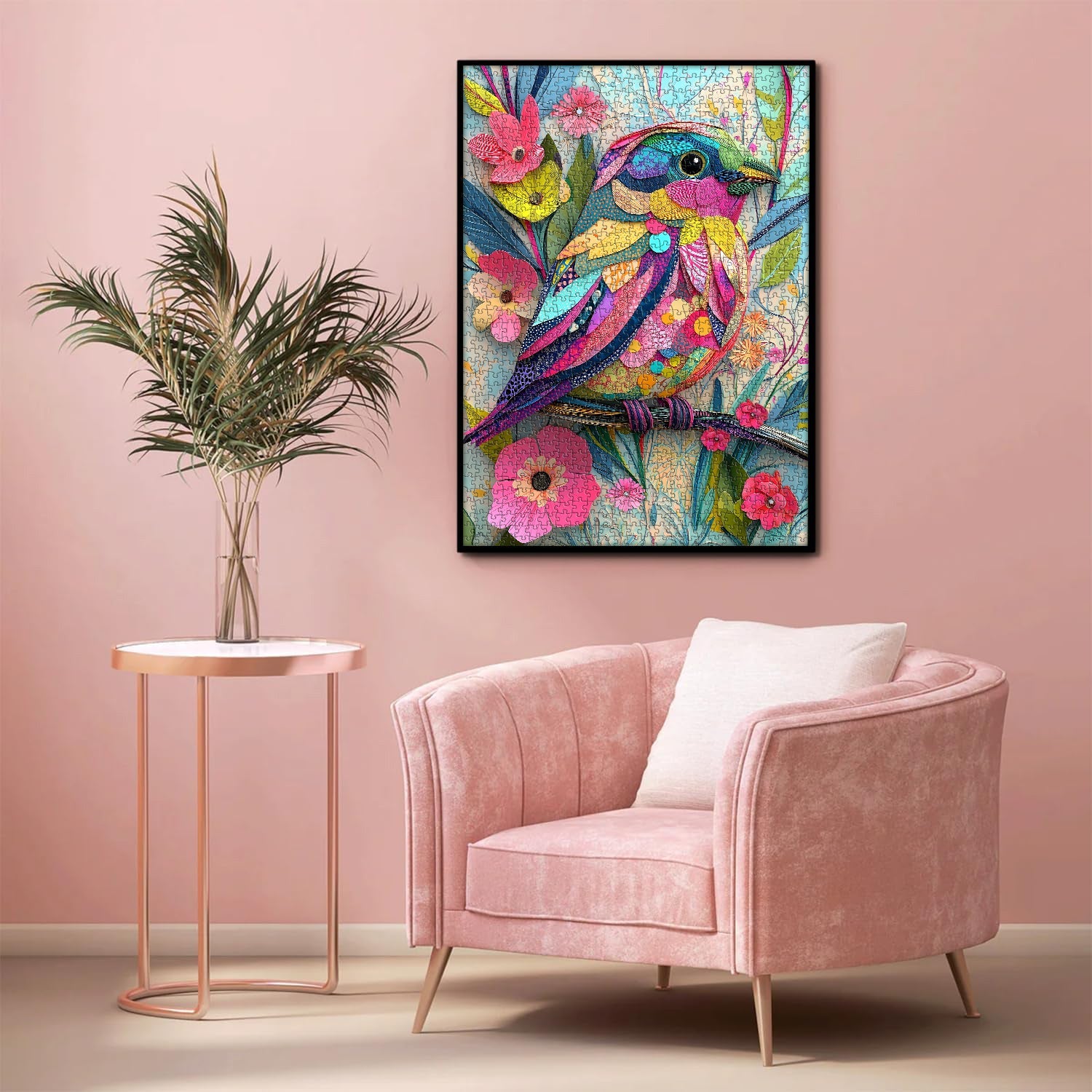 Collage Colorful Bird Jigsaw Puzzle 1000 Pieces