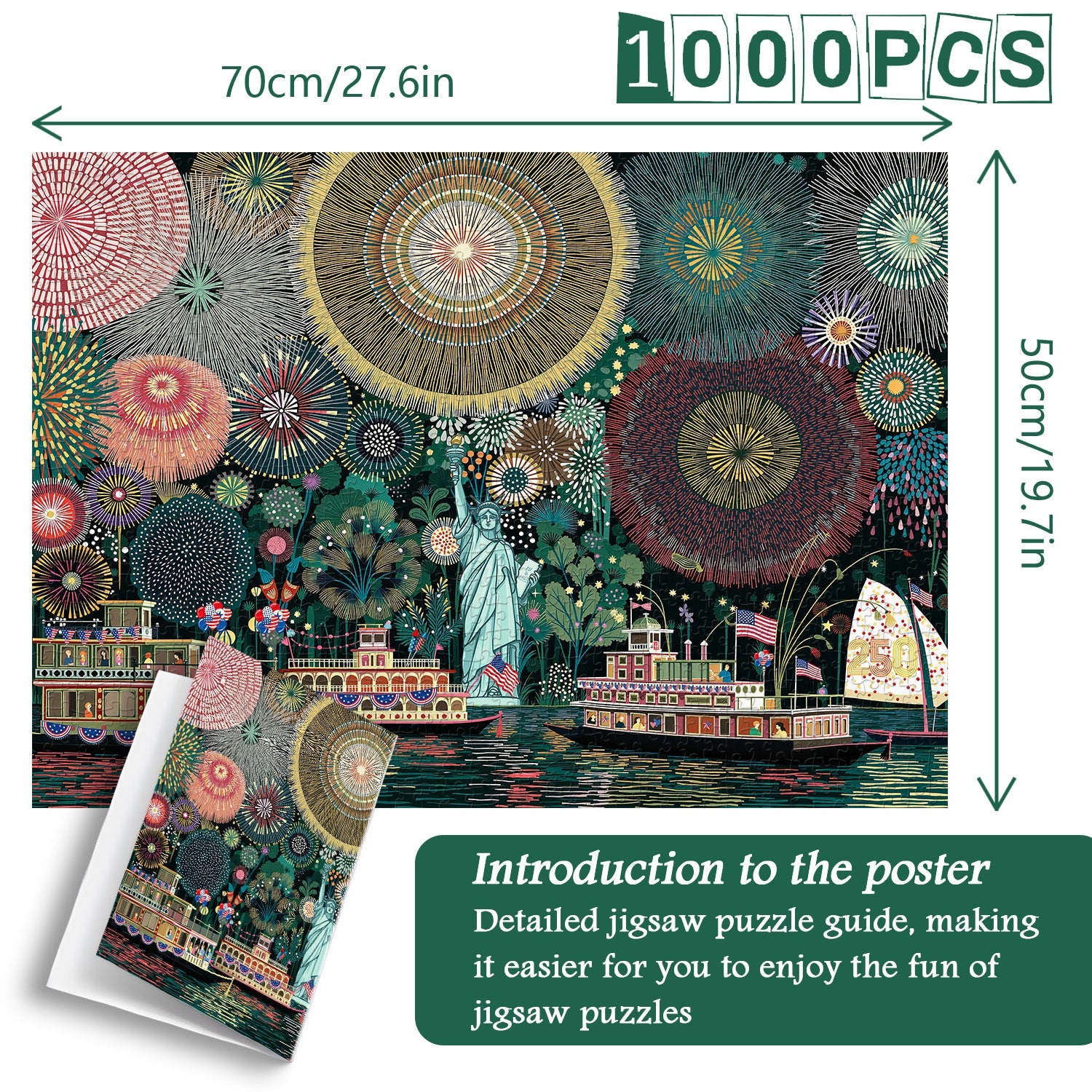 Fireworks Over Freedom Jigsaw Puzzle 1000 Pieces