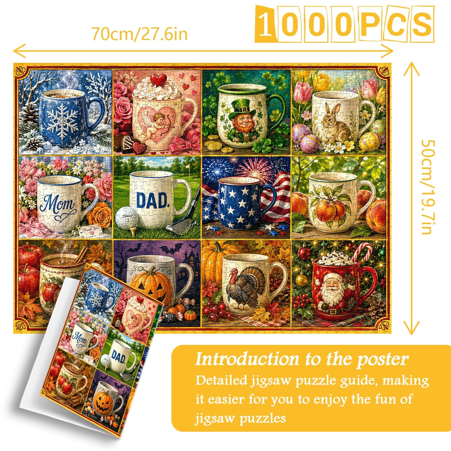Holiday Mug Collection Jigsaw Puzzle 1000 Piece