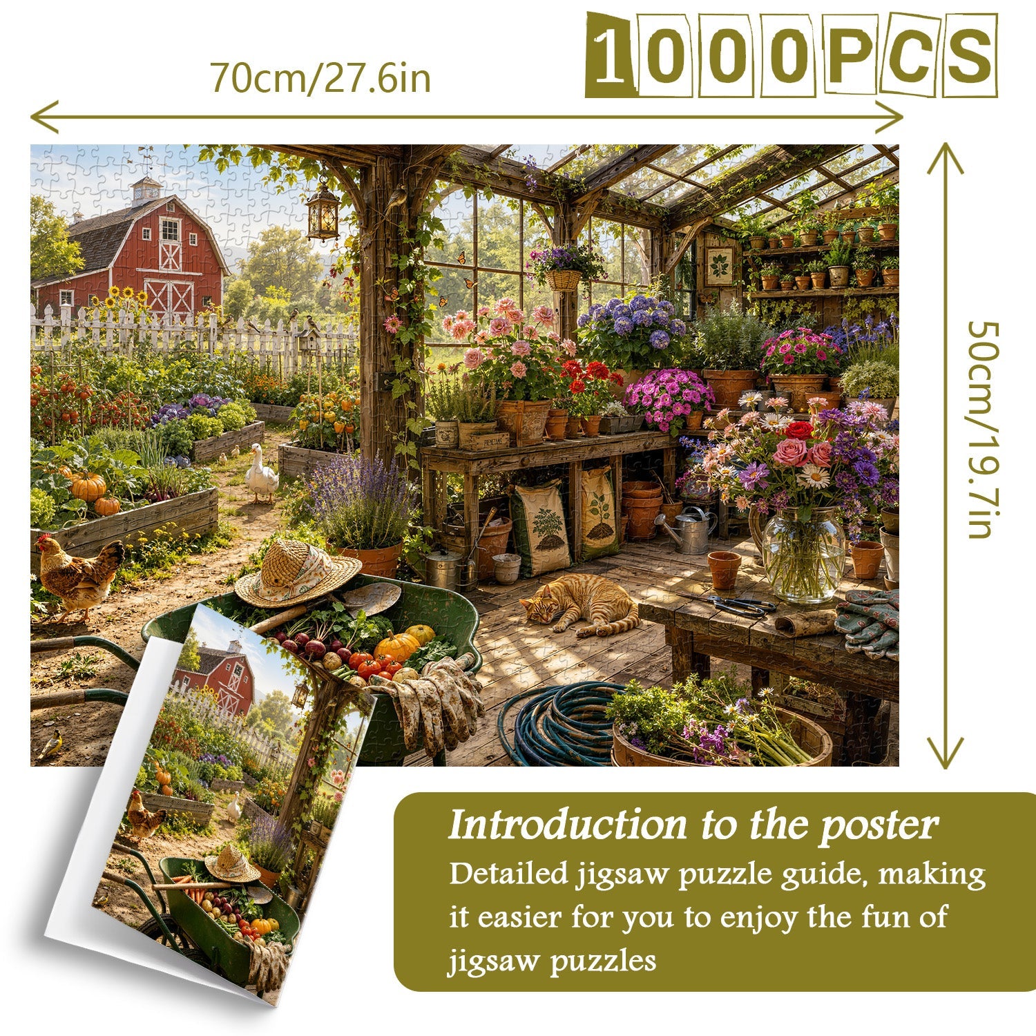 Country Garden Cottage Jigsaw Puzzle 1000 Pieces
