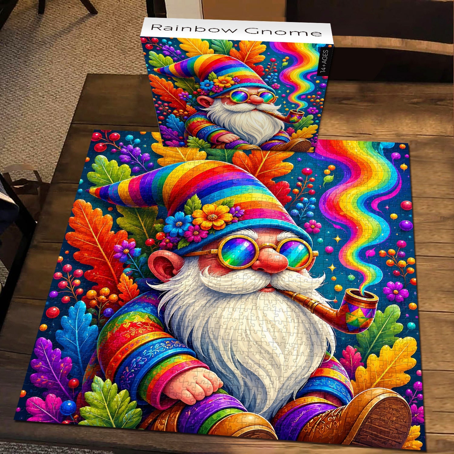 Rainbow Gnome Jigsaw Puzzle 1000 Piece