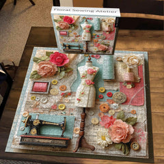 Floral Sewing Atelier Jigsaw Puzzle 1000 Pieces