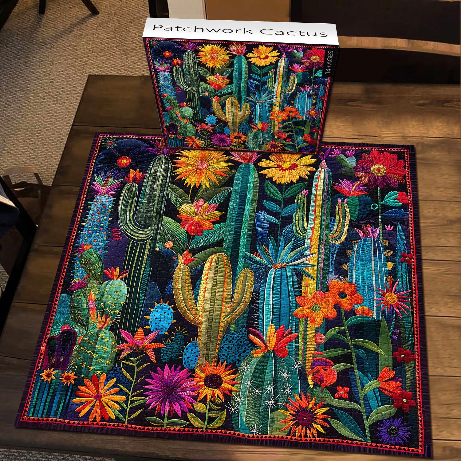 Patchwork Cactus Jigsaw Puzzle 1000 Piece