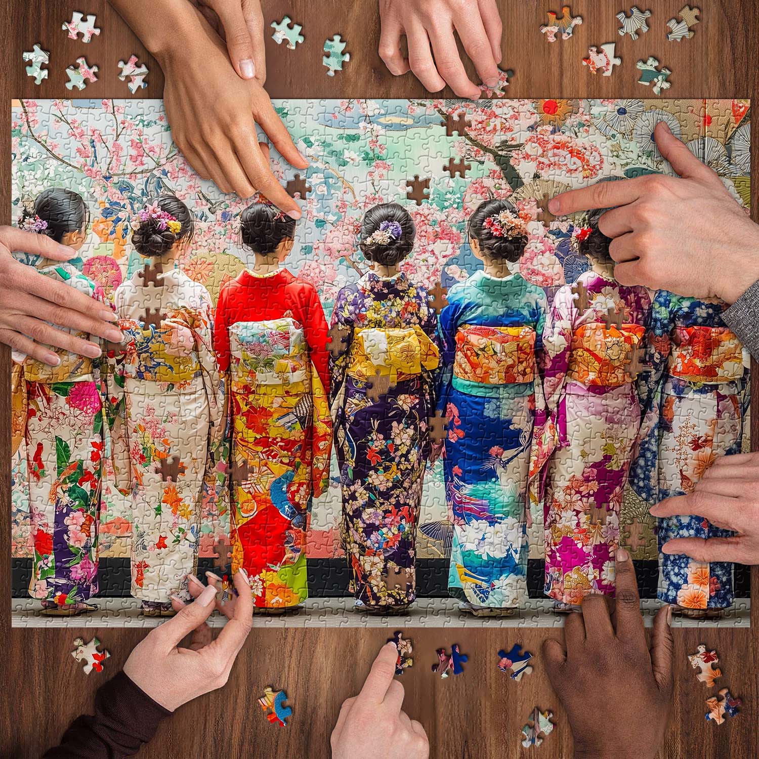 Elegant Kimono Jigsaw Puzzles 1000 Pieces