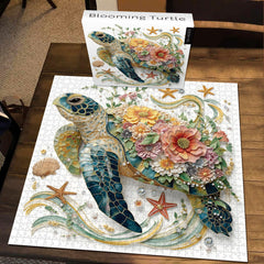 Blooming Turtle Jigsaw Puzzle 1000 Pieces