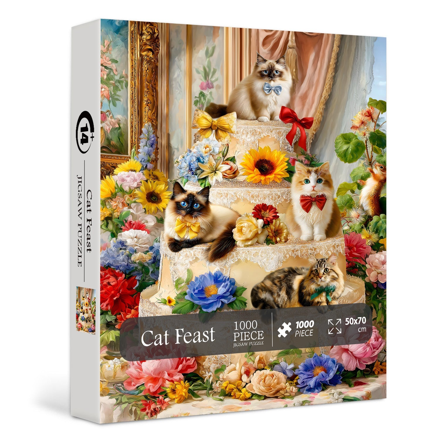 Cat Feast Jigsaw Puzzle 1000 Pieces Fun Puzzle Cat Feast Jigsaw Puzzle 1000 Pieces Fun Puzzle