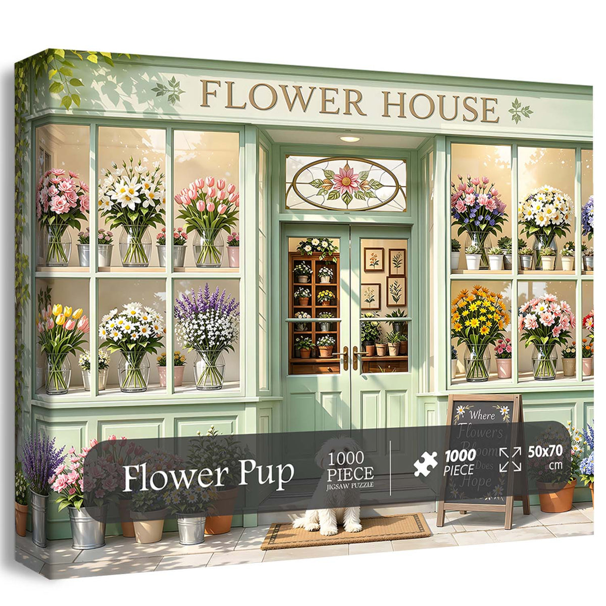 Flower Pup Jigsaw Puzzle 1000 Piece