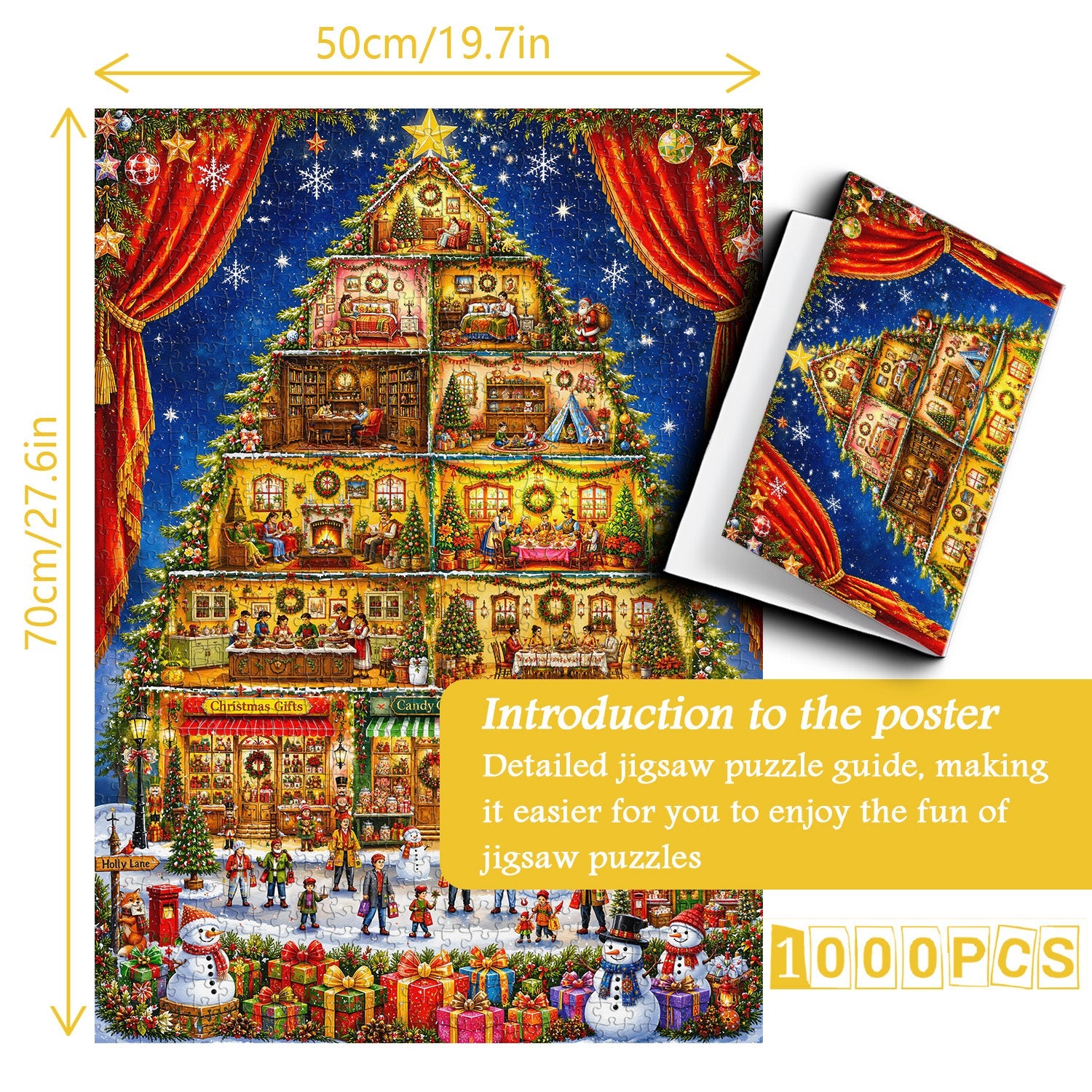 Christmas Village Jigsaw Puzzle 1000 Pieces