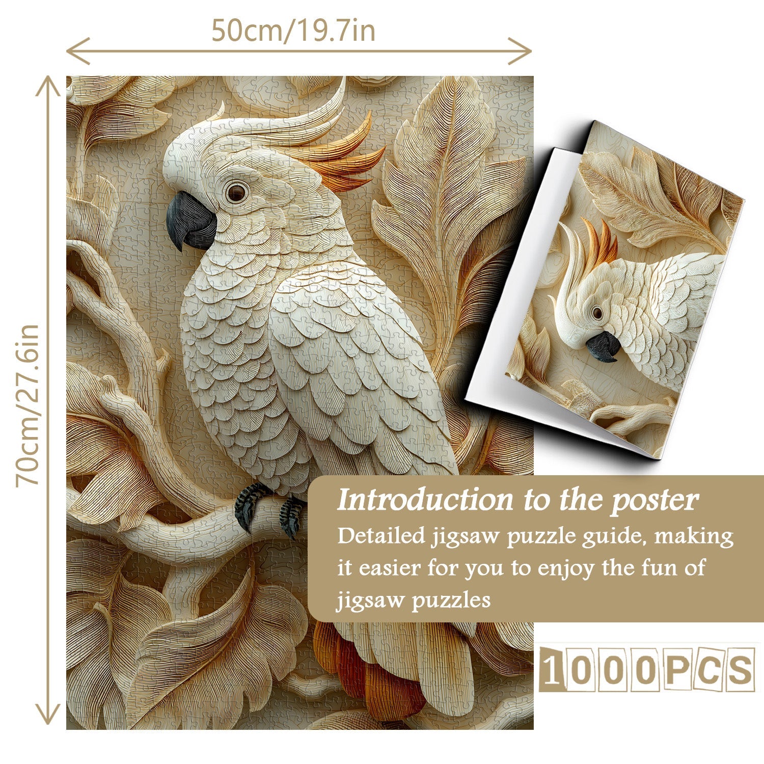 Wood Carving Parrot Jigsaw Puzzle 1000 Pieces