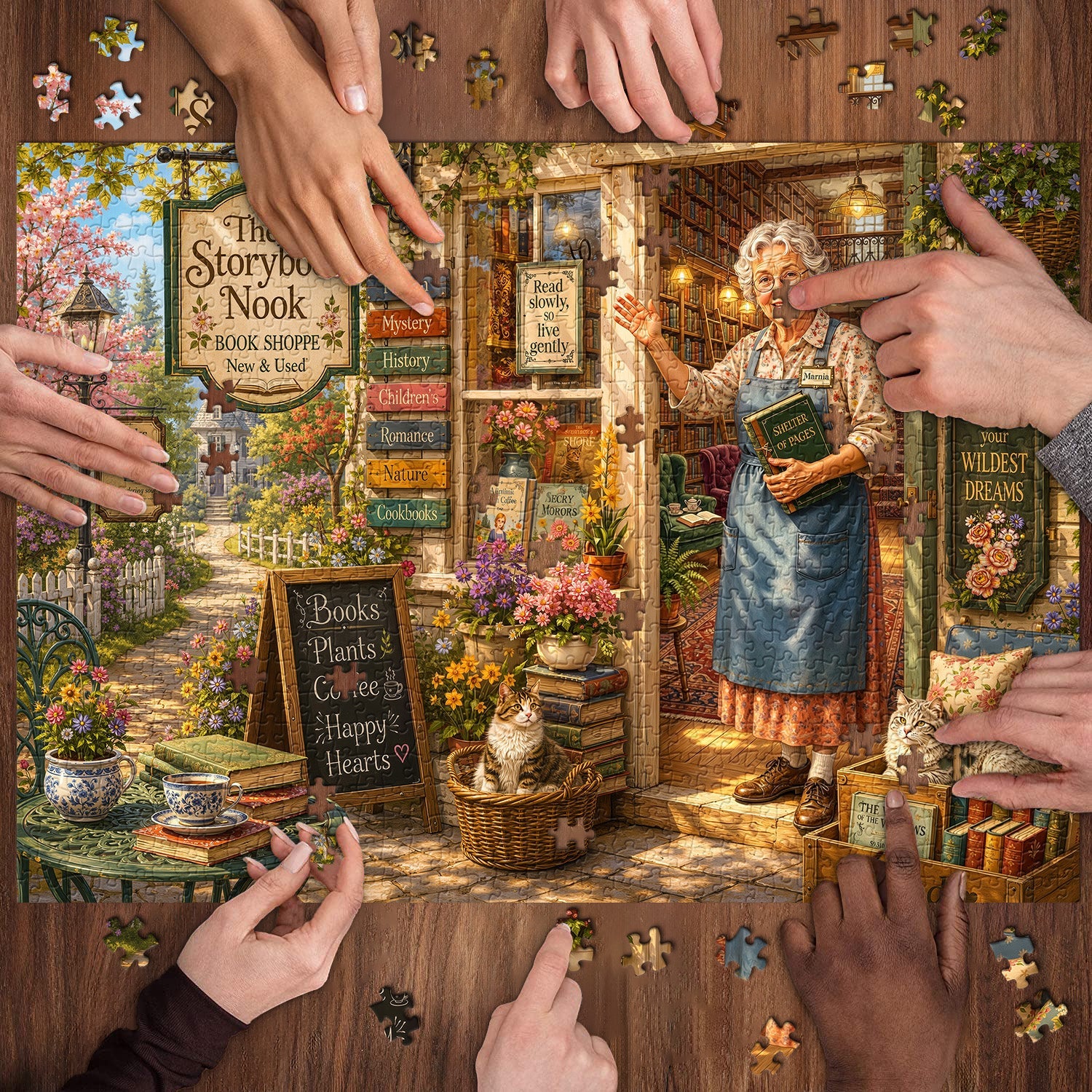 Floral Booknook Jigsaw Puzzle 1000 Piece