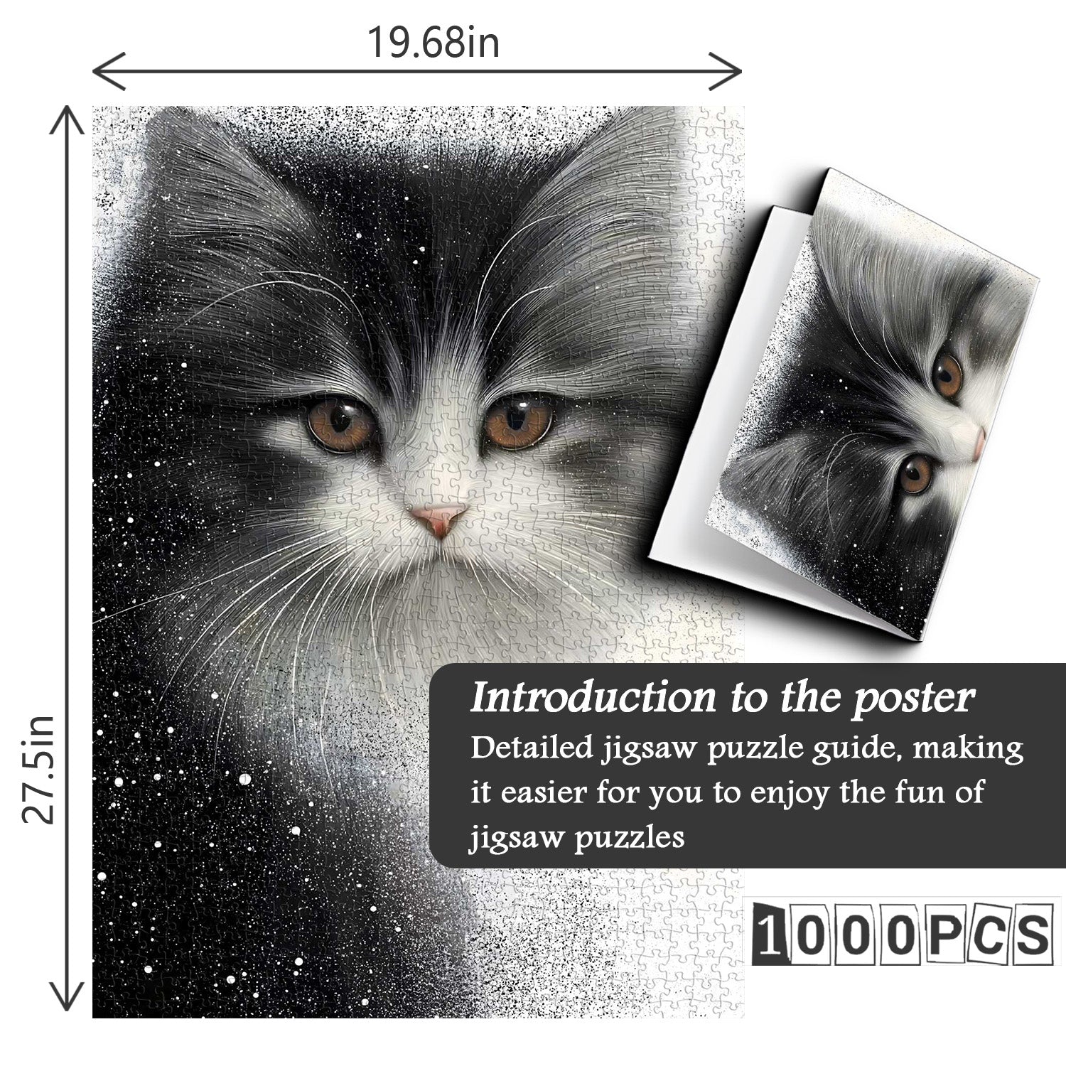 Cat Snow Mist Jigsaw Puzzle 1000 Pieces