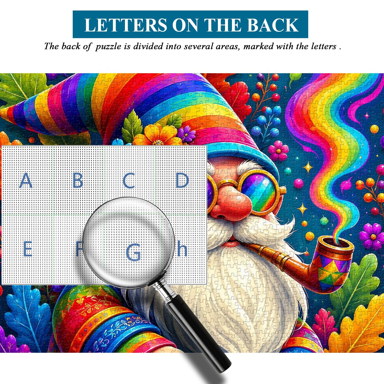 Rainbow Gnome Jigsaw Puzzle 1000 Piece