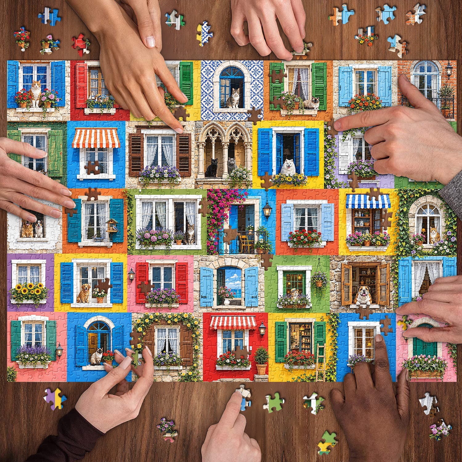 Vibrant Window Life Jigsaw Puzzle 1000 Piece