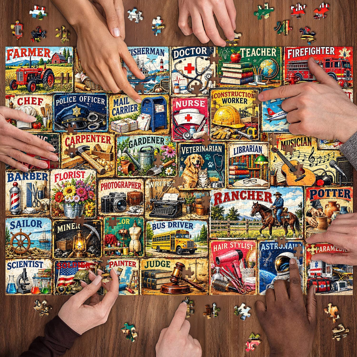 People at Work Jigsaw Puzzle 1000 Piece