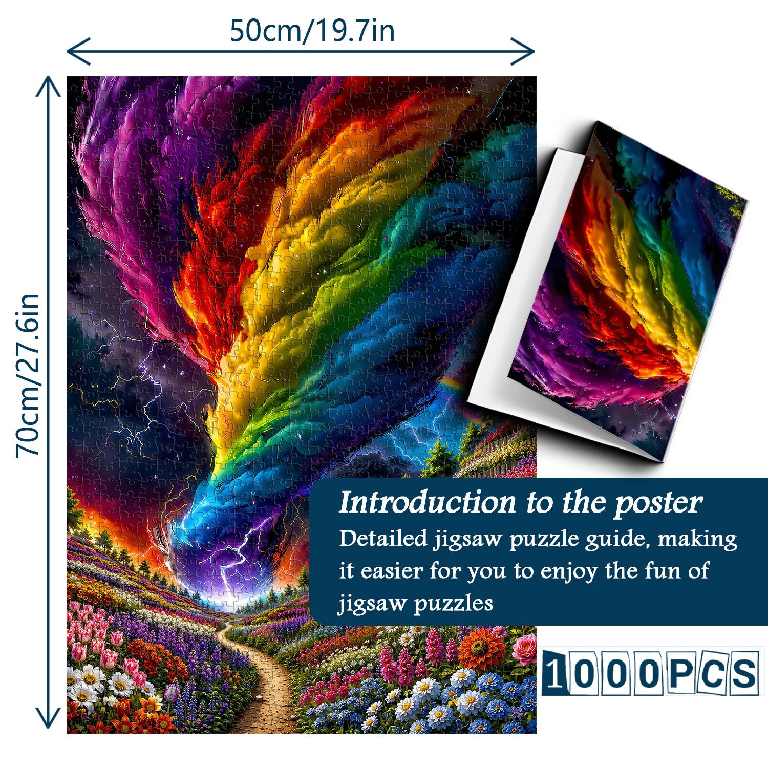 Rainbow Tornado Jigsaw Puzzle 1000 Pieces