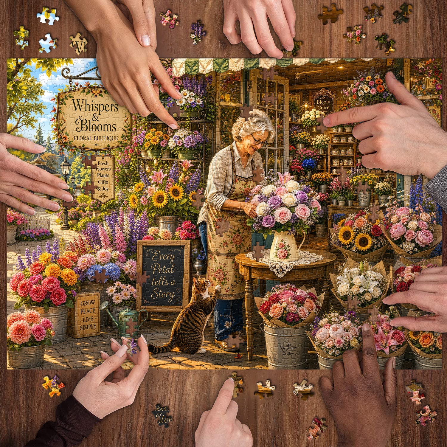 Sunlit Floral Nook Jigsaw Puzzle 1000 Piece