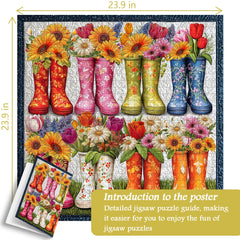 Flower Boots Jigsaw Puzzle 1000 Piece