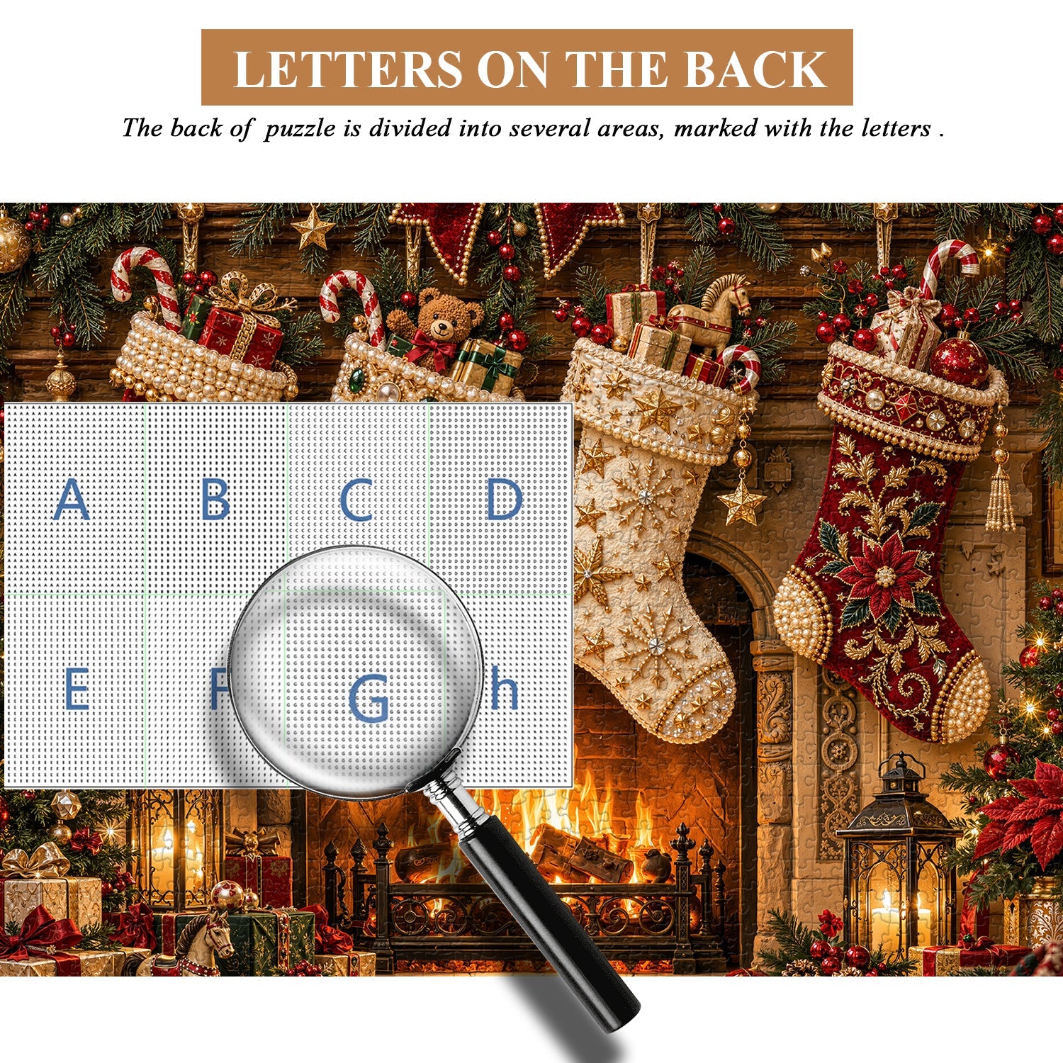 Warm Christmas Fireplace Jigsaw Puzzle 1000 Pieces