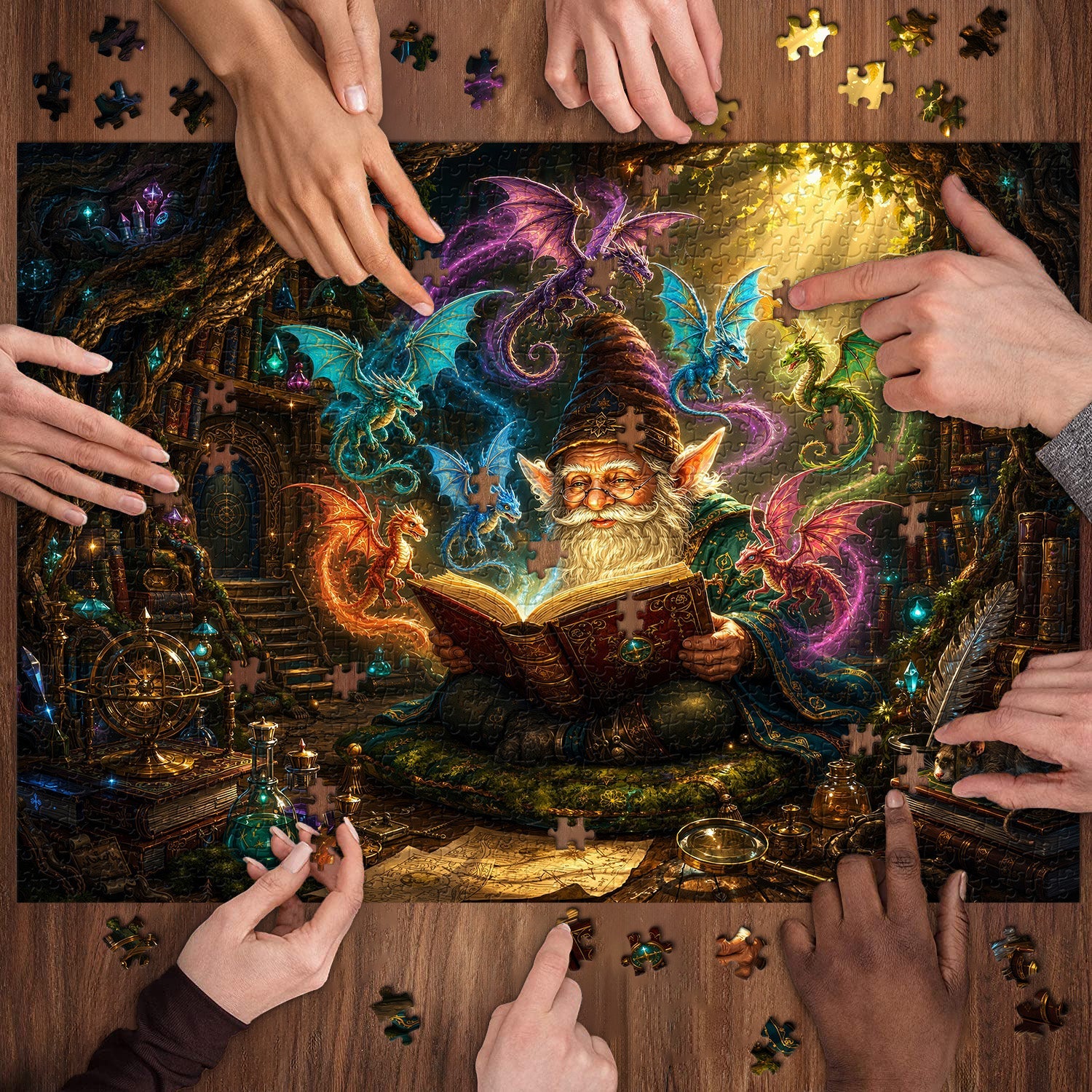 Dragon Companion Wizard Jigsaw Puzzle 1000 Pieces