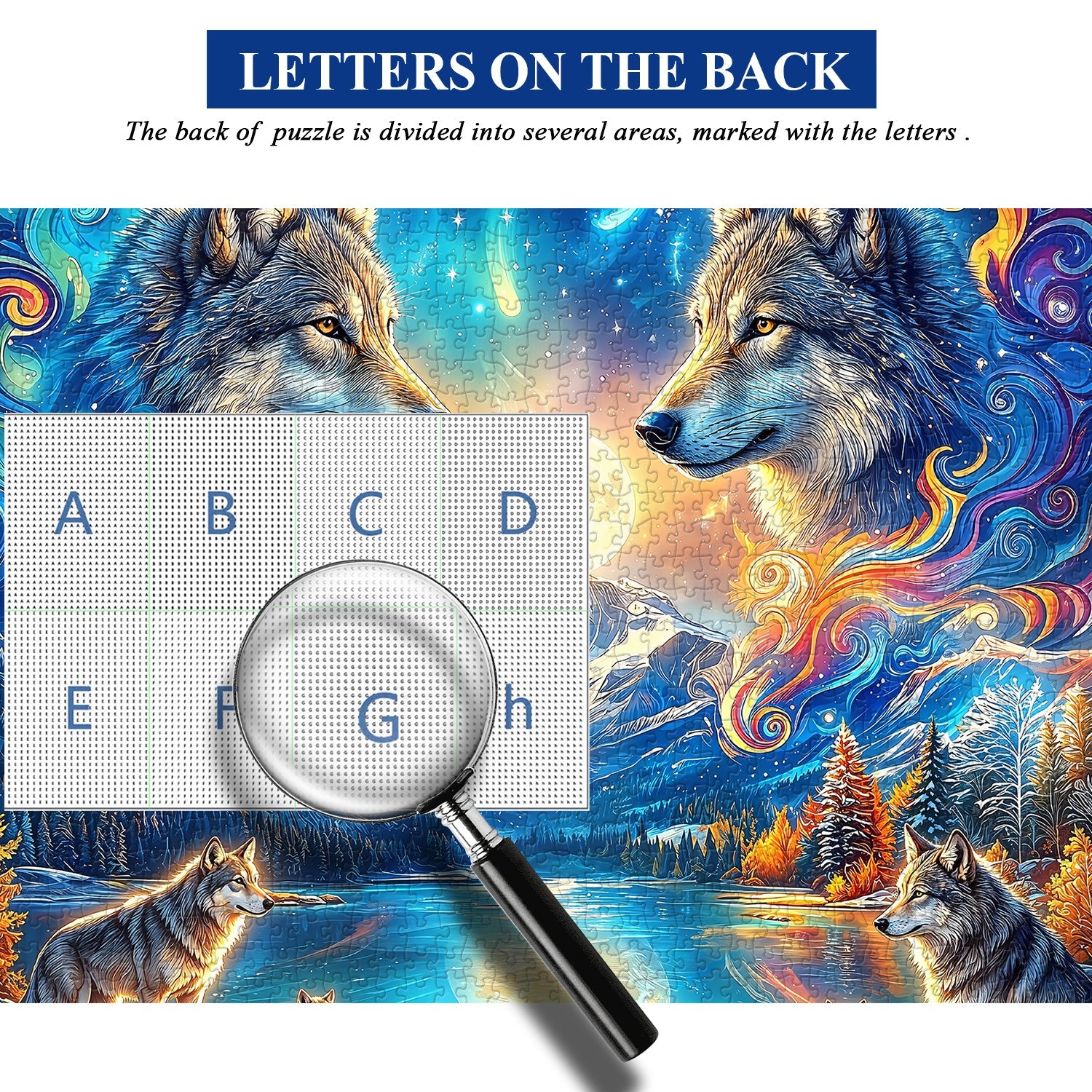 Moon Wolves Jigsaw Puzzle 1000 Piece