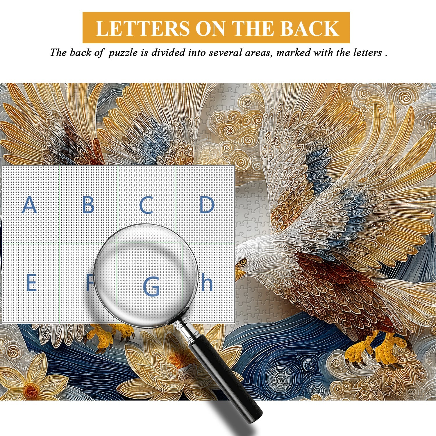 Quilled Twin Eagles Jigsaw Puzzle 1000 Pieces