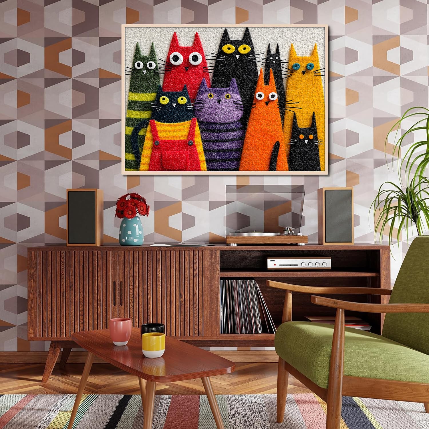 Cute Fuzzy Cats Jigsaw Puzzle 1000 Pieces