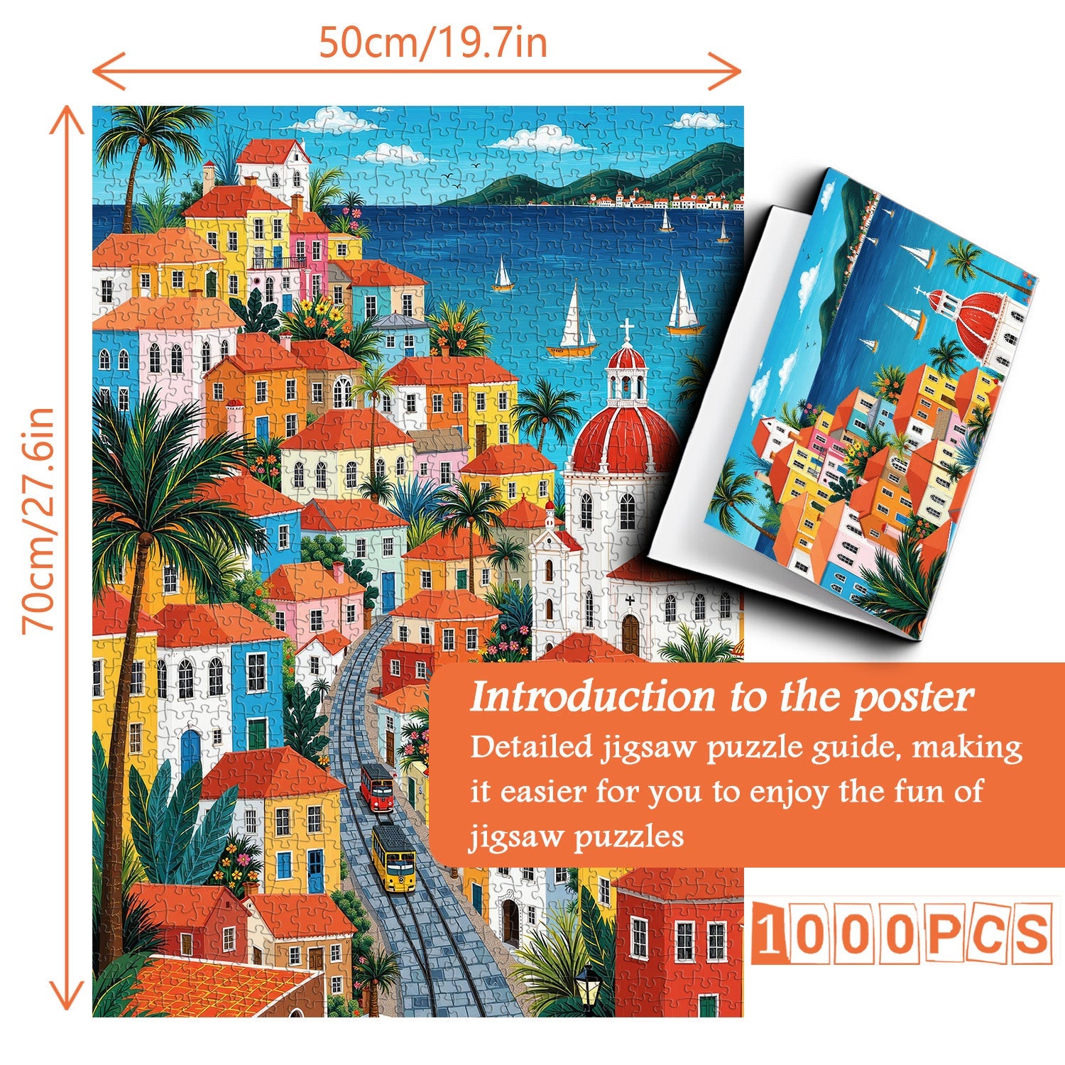 Coastal Cable Town Jigsaw Puzzle 1000 Pieces