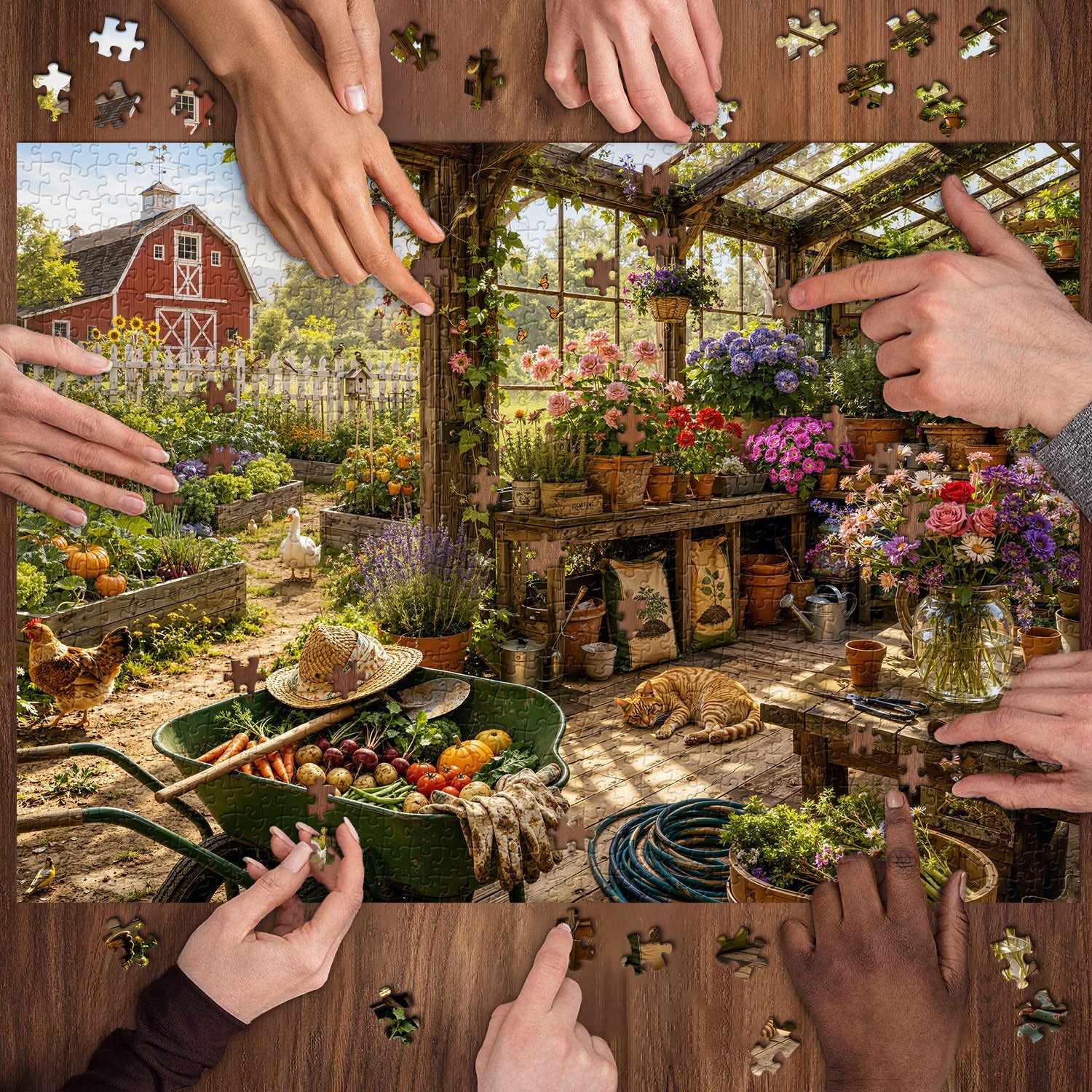 Country Garden Cottage Jigsaw Puzzle 1000 Pieces