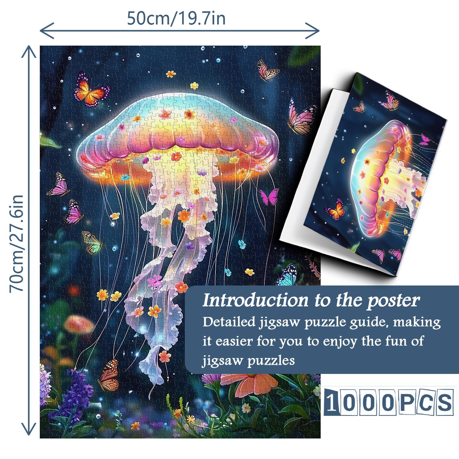 Floral Jellyfish Jigsaw Puzzles 1000 Pieces