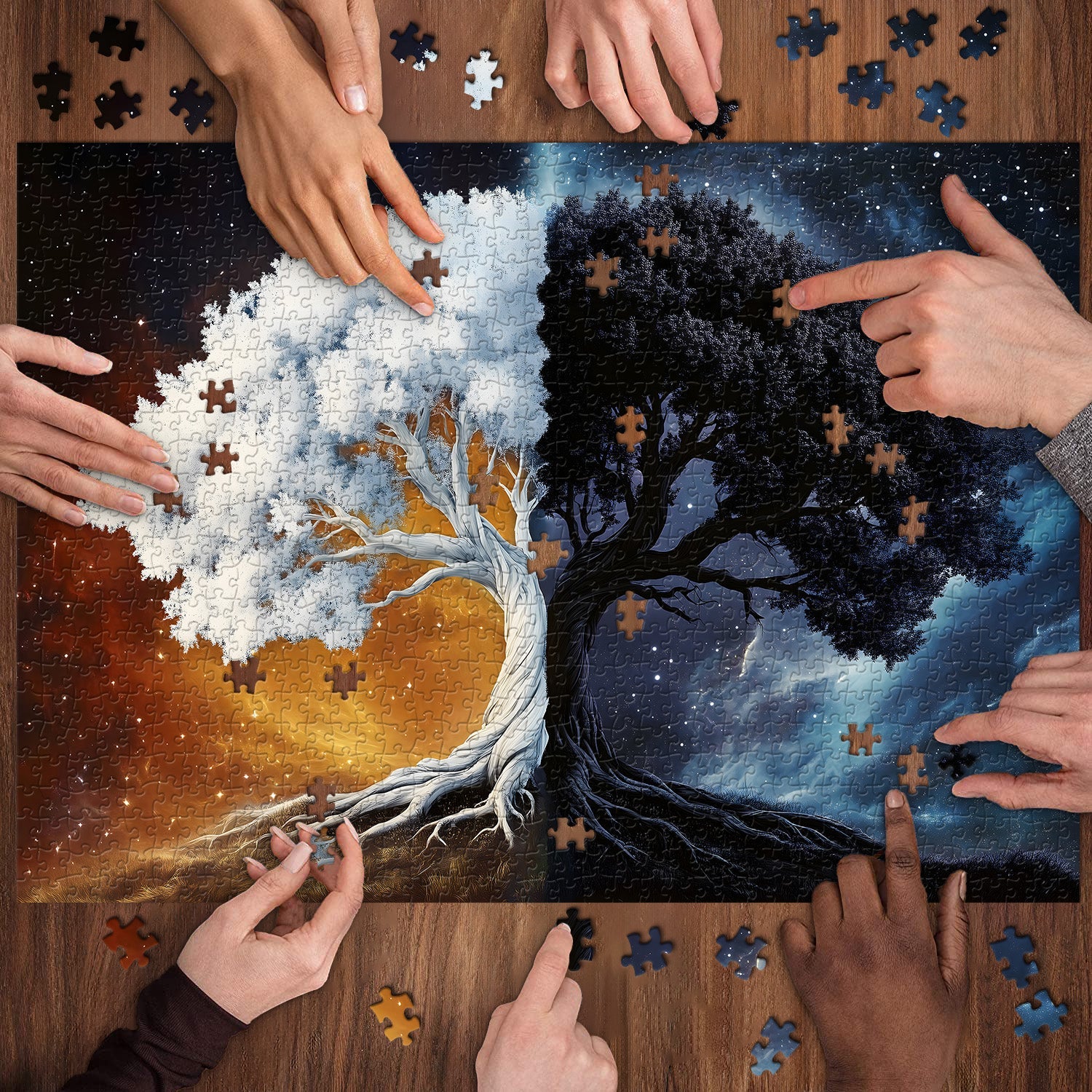 Black & White Roots Jigsaw Puzzle 1000 Pieces