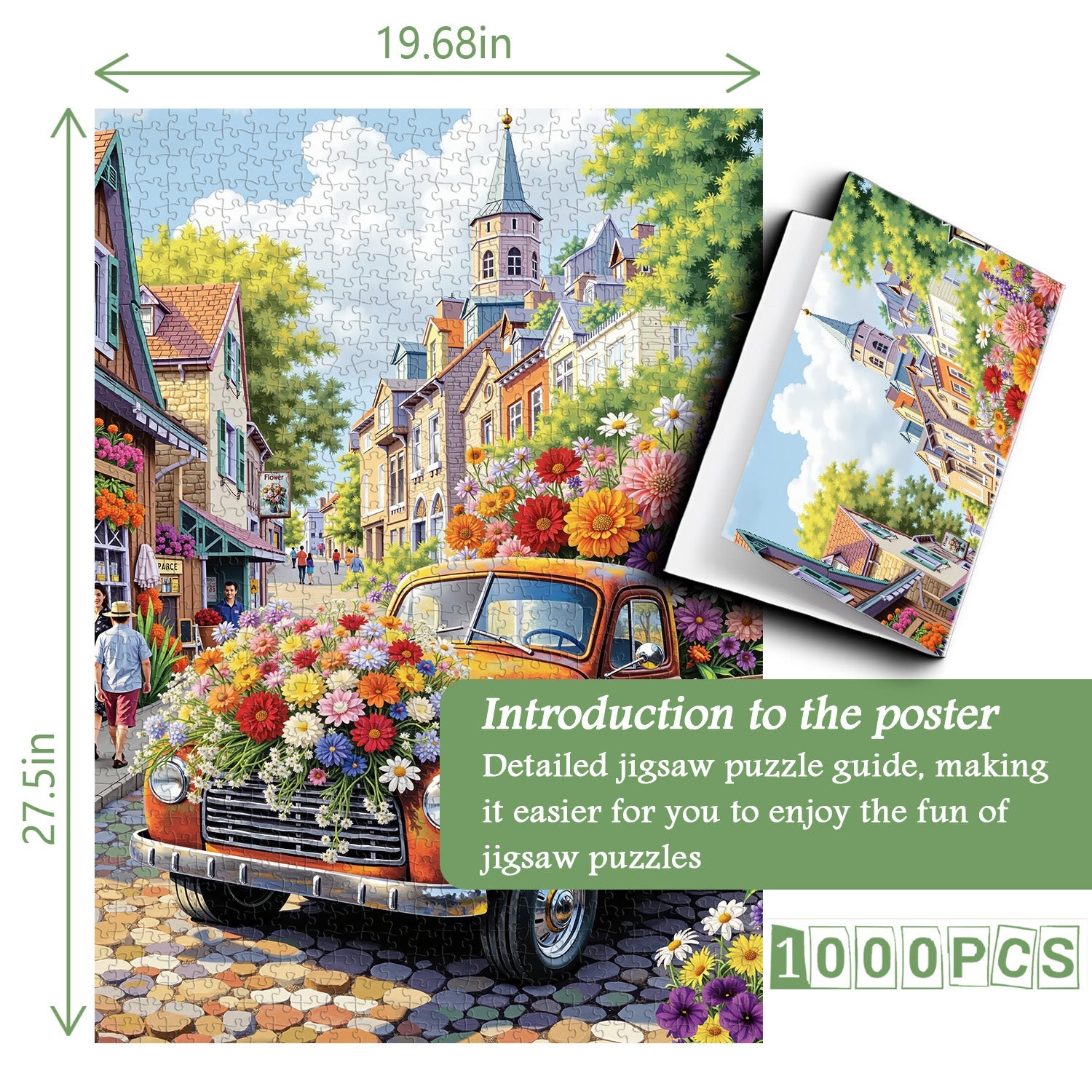 Flower Fragrance Town Jigsaw Puzzle 1000 Pieces