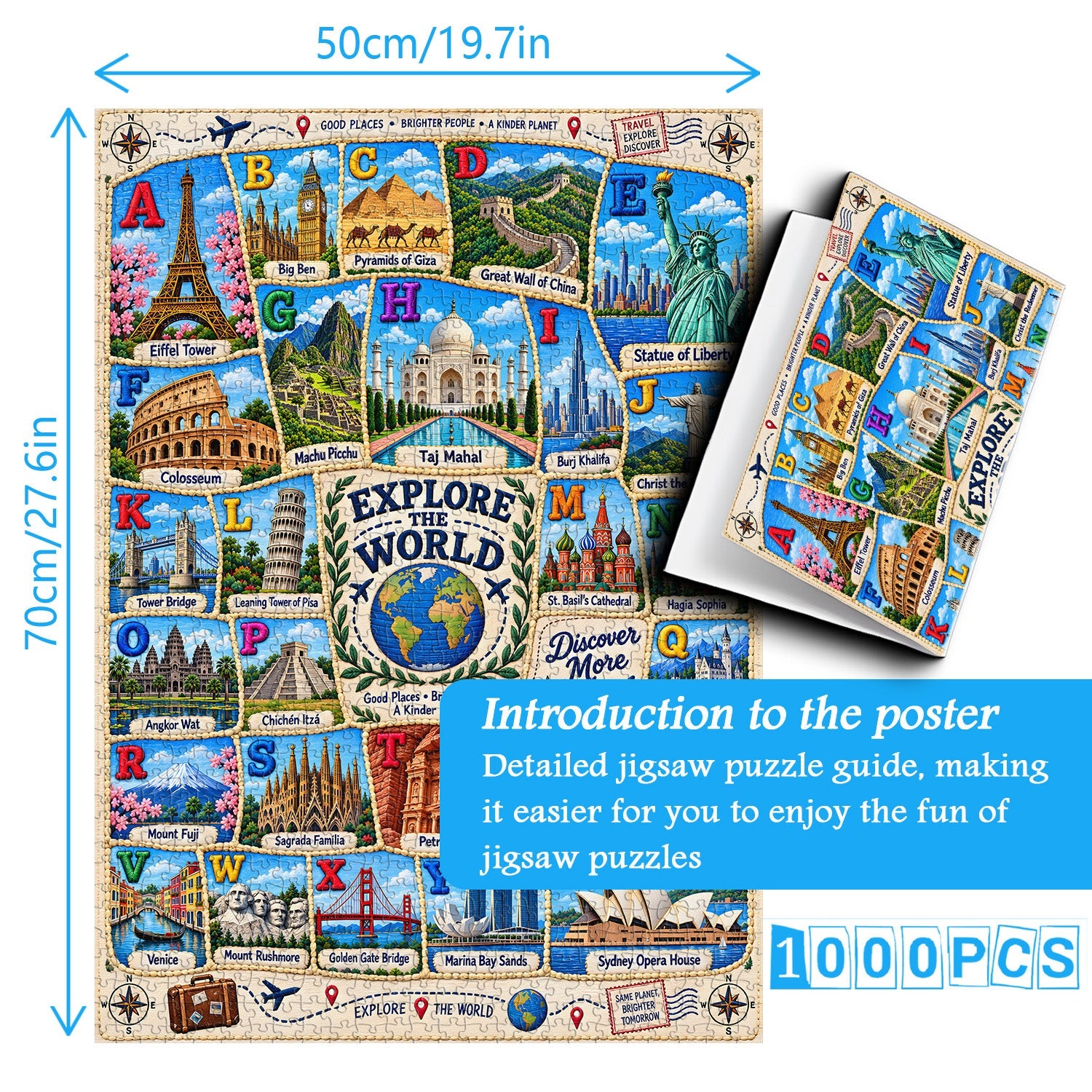 World Landmarks Jigsaw Puzzle 1000 Piece