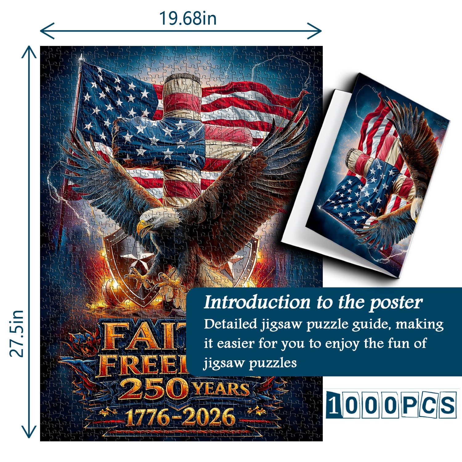Puzzle 1000 pièces Foi et liberté