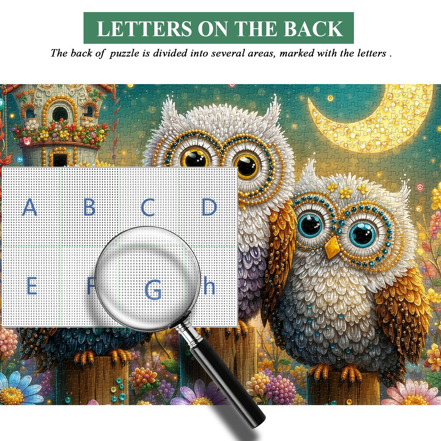 Moon Owl Trio Jigsaw Puzzle 1000 Piece