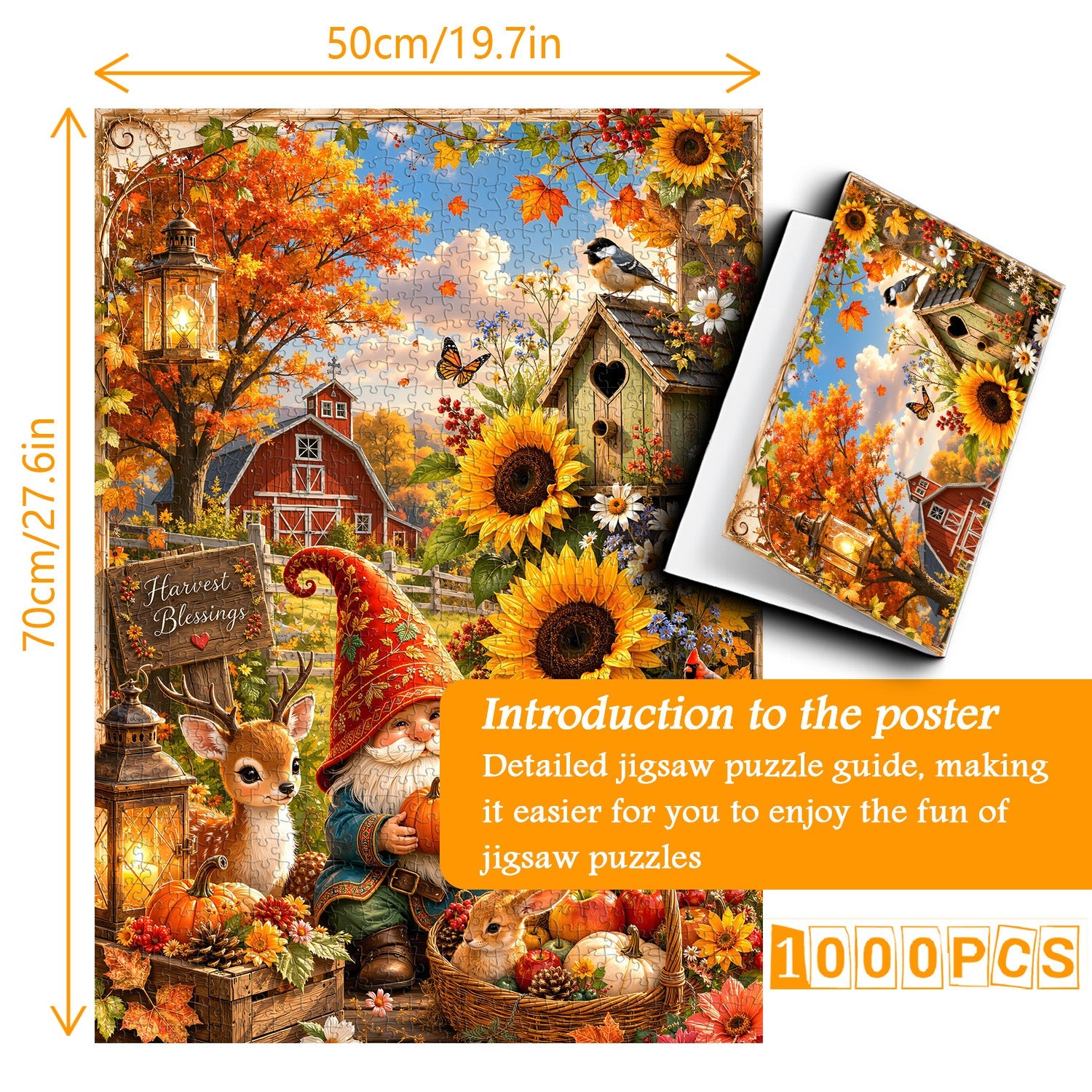 Harvest Gnome Jigsaw Puzzle 1000 Pieces