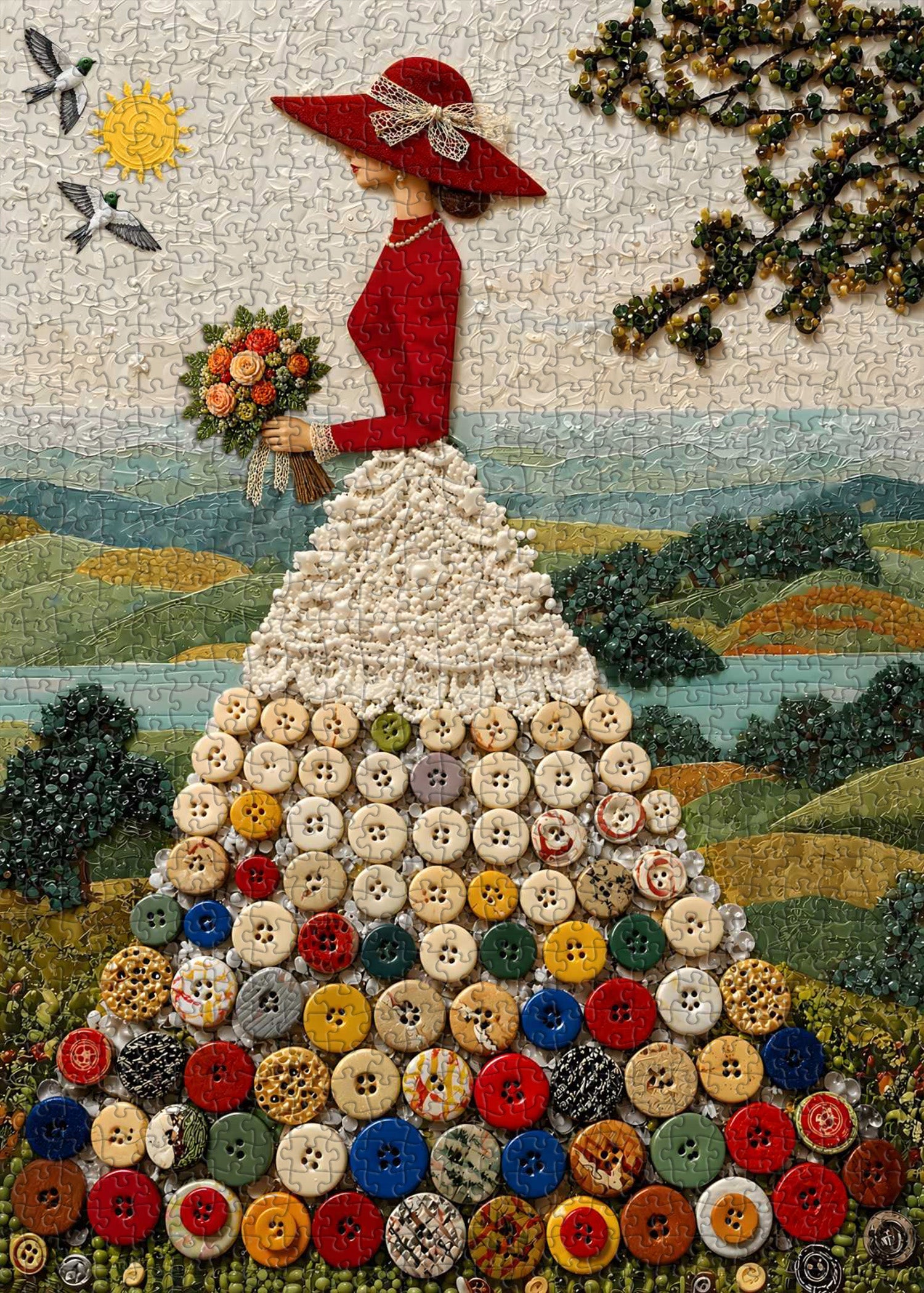 Button Skirt Jigsaw Puzzle 1000 Pieces