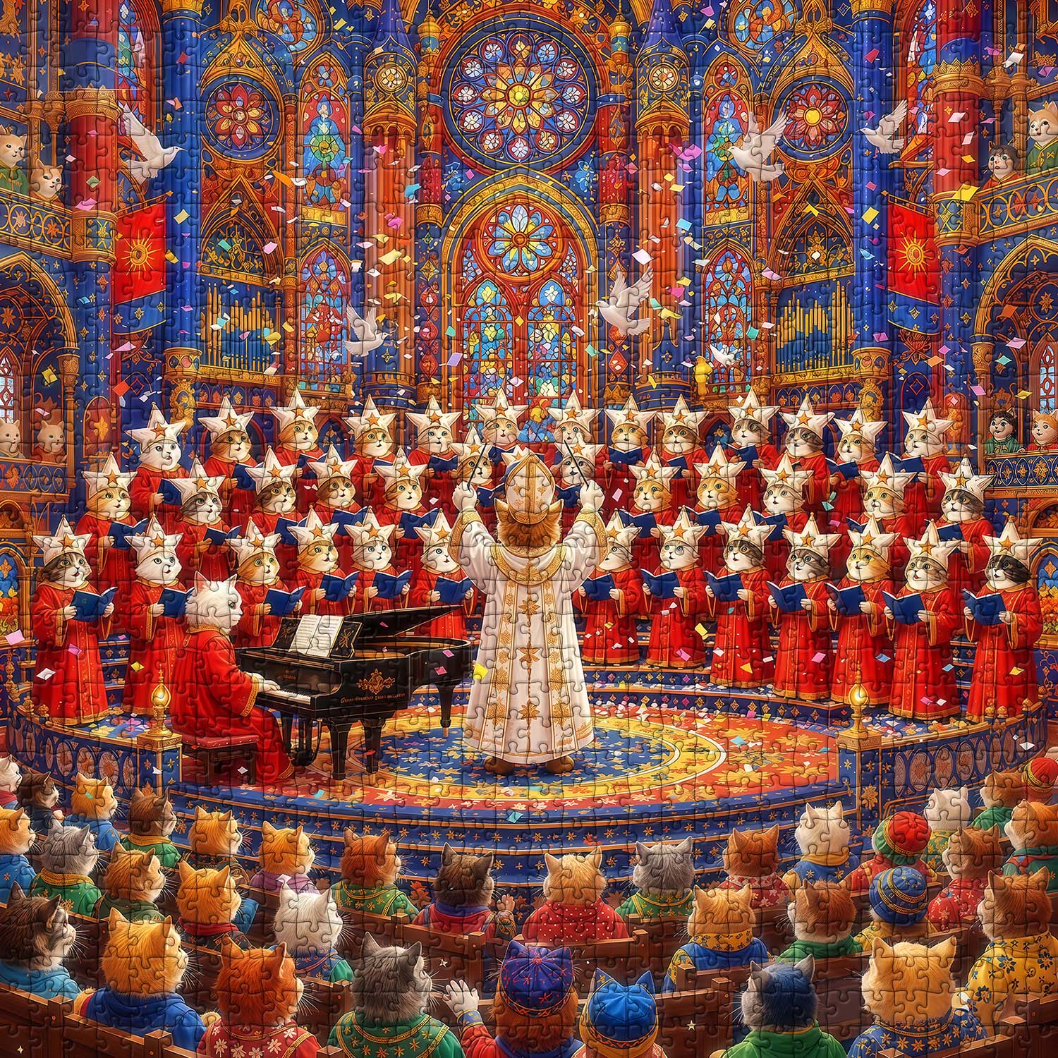 Purr-fect Harmony Jigsaw Puzzle 1000 Piece